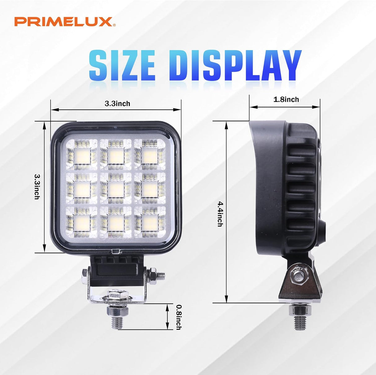 LED Work Light - 3.3 Inch - 3400 Lumen - for trucks, tractors, RVs (View 2)