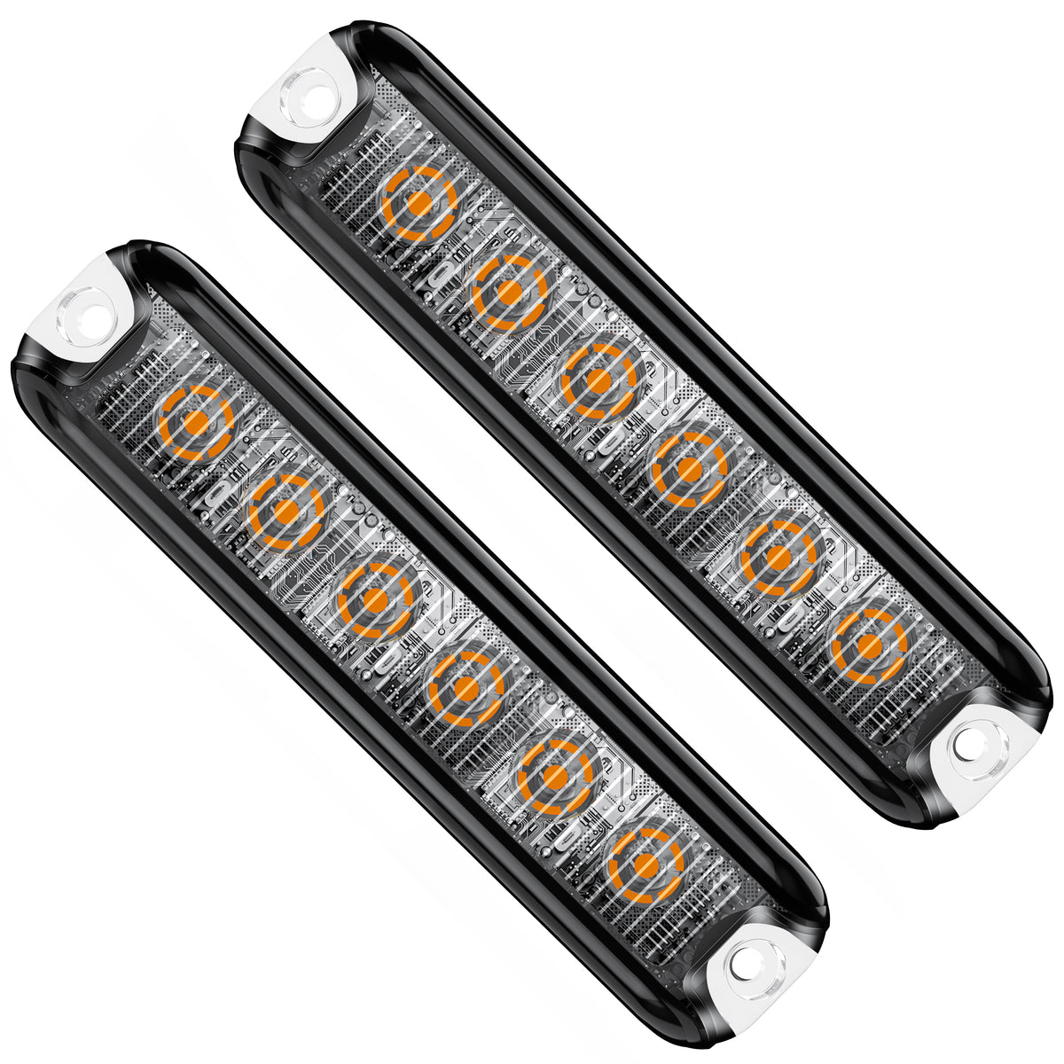 Primelux PSW0712A ultra-slim amber SAE Class 1 strobe light pair