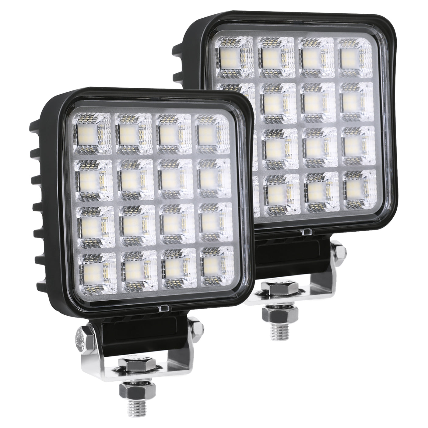 4.3 Inch 6300 Lumen Square LED Work Light - Model PX2096 - 2 Pack
