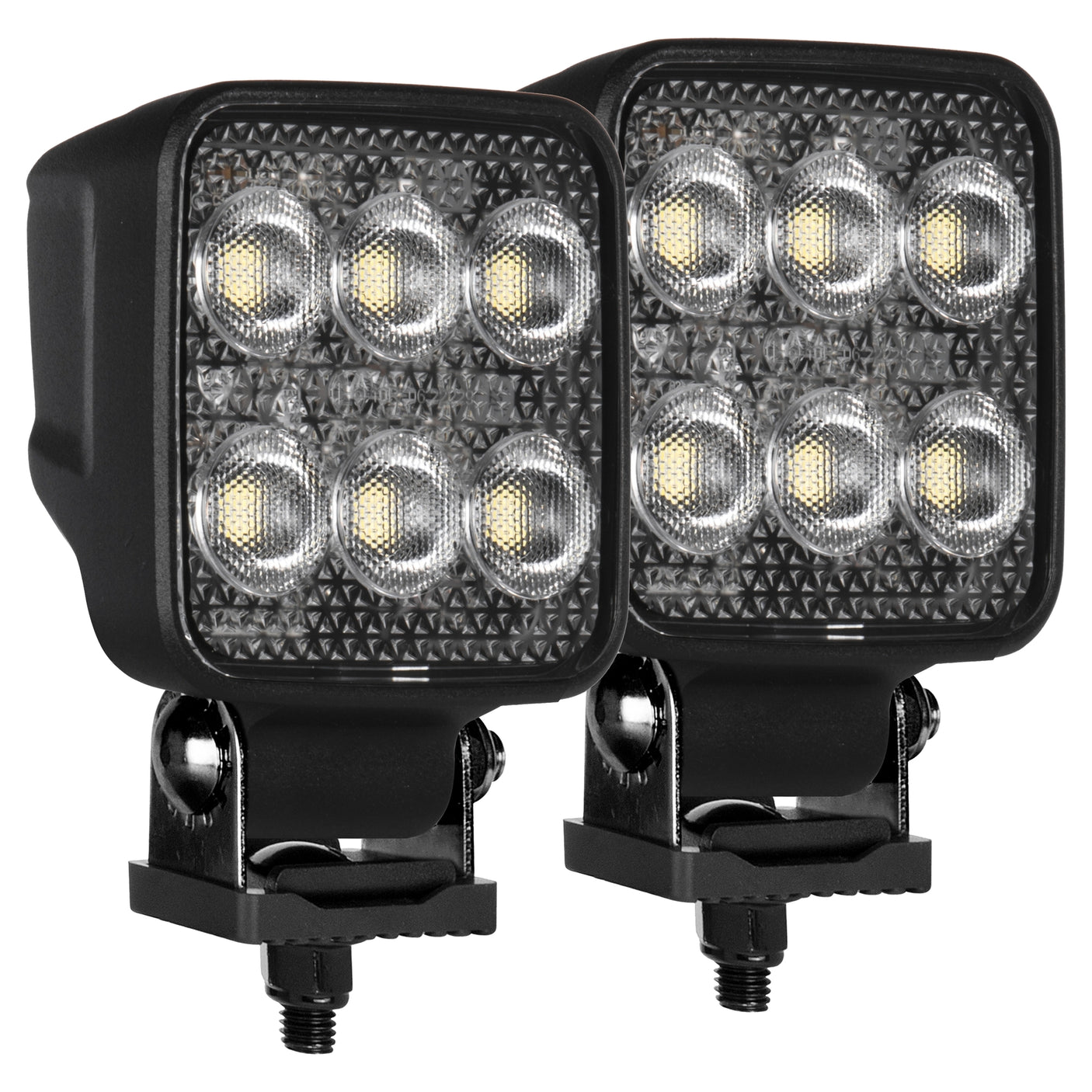 3.3-inch Square LED Work Light Pair, 4700 Lumen Each