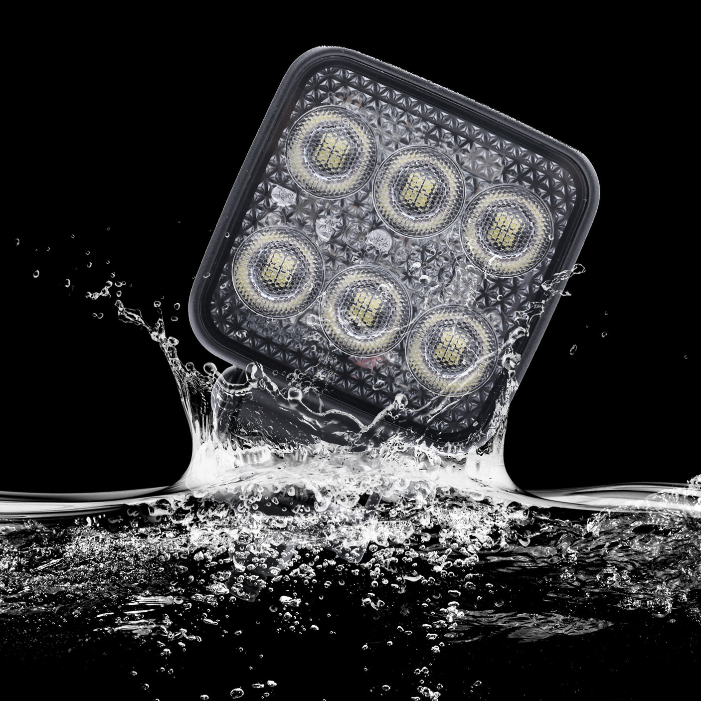 3.3-inch Square LED Work Light Pair, 4700 Lumen Each