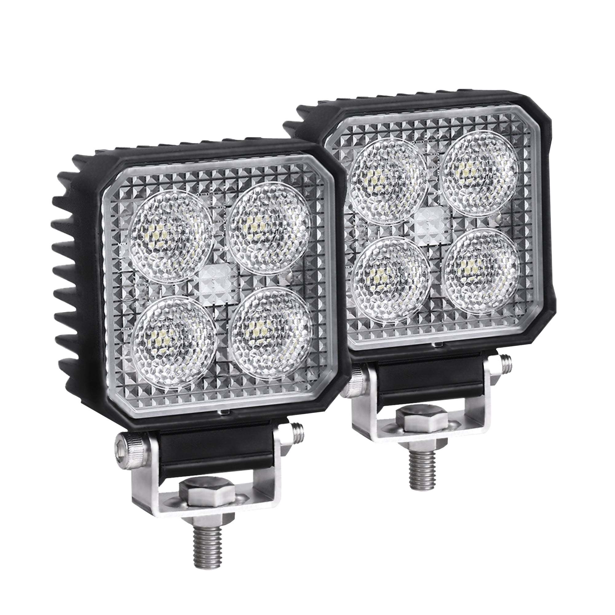 2.8-inch Square LED Work Light Pair, 2200 lumen Each