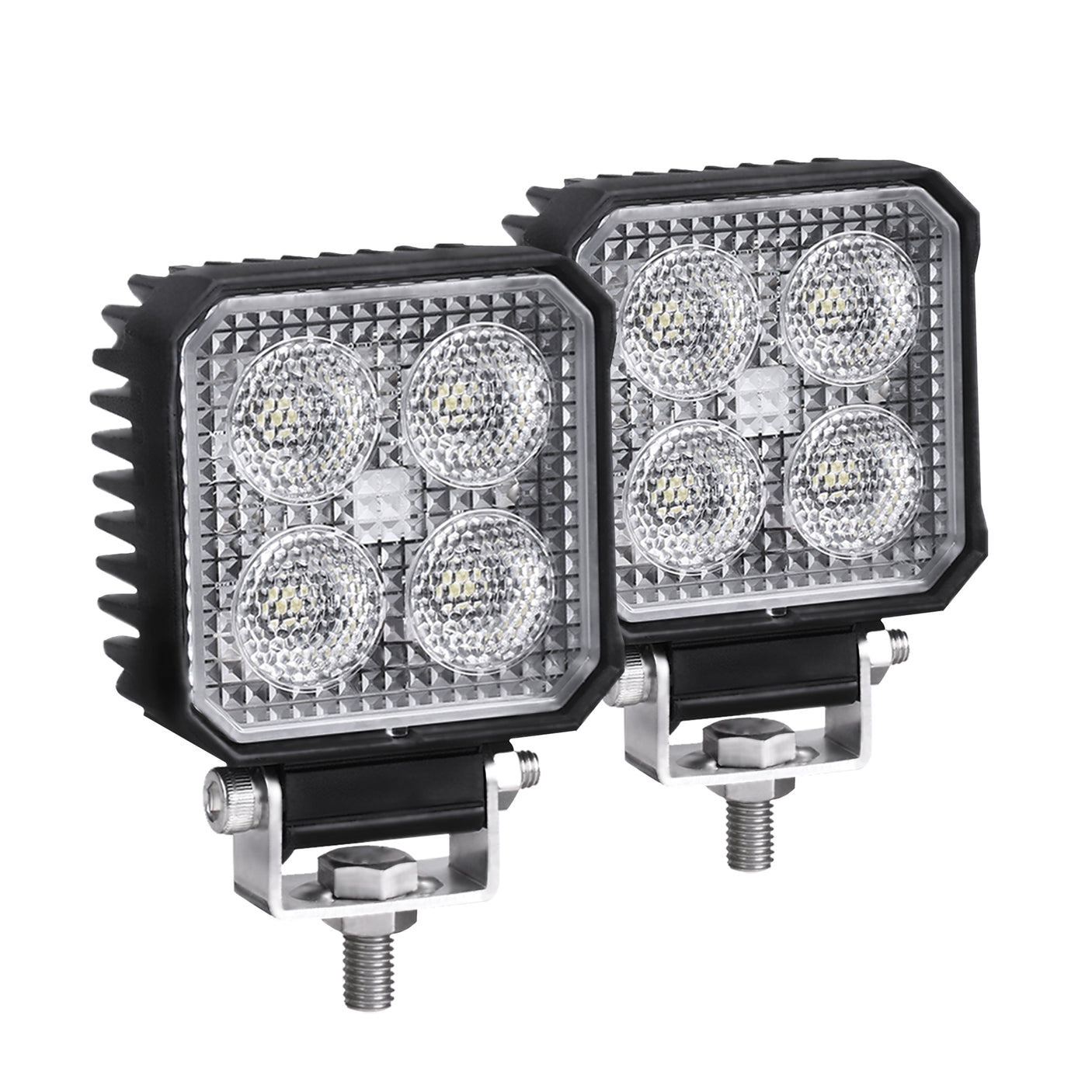 2.8-inch Square LED Work Light Pair, 2200 lumen Each
