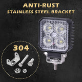 2.8-inch Square LED Work Light Pair, 2200 lumen Each