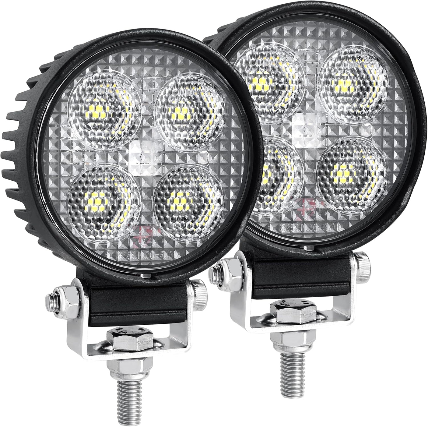 3-inch Round LED Work Light Pair, 2200 lumen Each