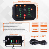 4 Gang 12V/24V 40A 480W/960W Automotive Power Switch Panel
