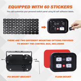 4 Gang 12V/24V 40A 480W/960W Automotive Power Switch Panel
