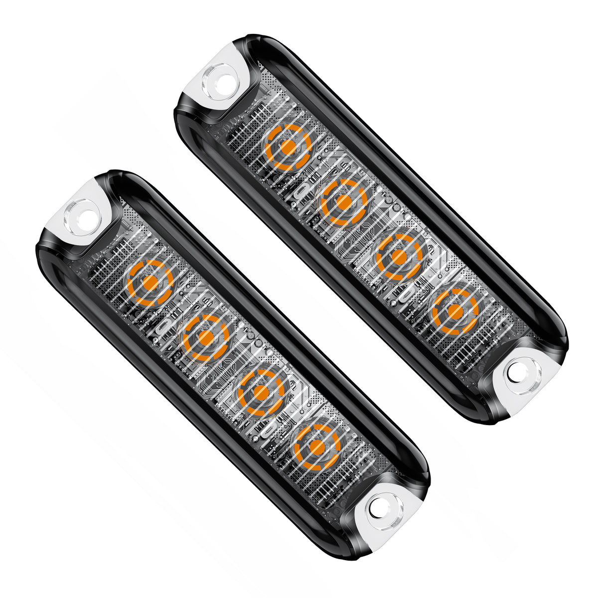 Primelux PSW0708A ultra-slim amber SAE Class 1 strobe light pair
