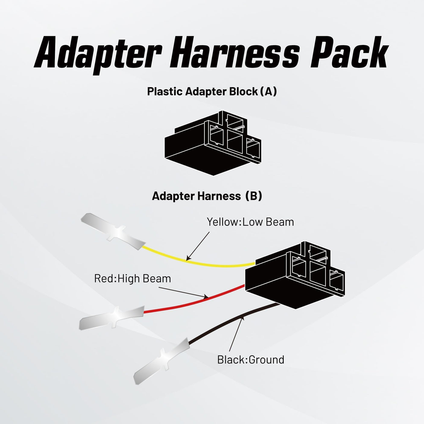 H4 Relay Wiring Harness Kit for H4 LED Headlights Upgrading, for Positive & Negative Switched Headlights