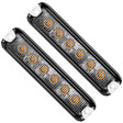 Primelux PSW0712A ultra-slim amber LED surface-mount strobe lights, pair