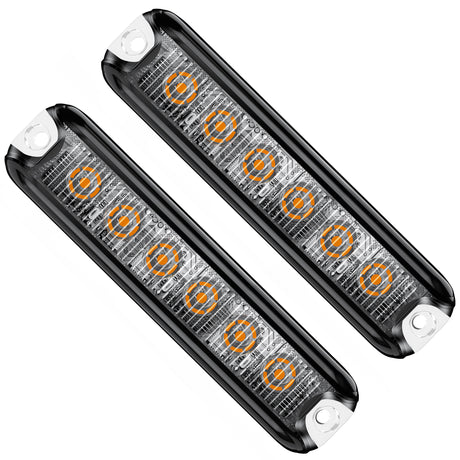PrimeLux PSW0712A Ultra-Slim Strobe Lights - SAE Class 1 - Amber