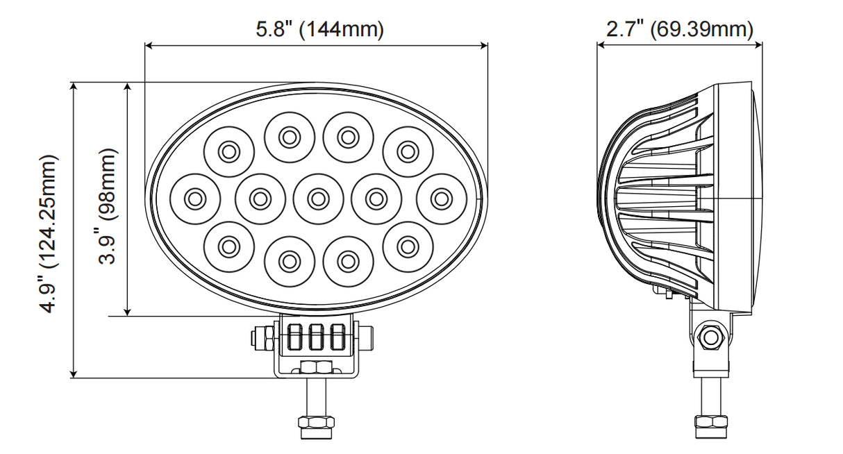 LED Work Light - 5.8-Inch - 3900 Lumen - for trucks, tractors, RVs (View 6)