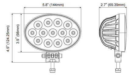 LED Work Light - 5.8-Inch - 3900 Lumen - for trucks, tractors, RVs (View 6)