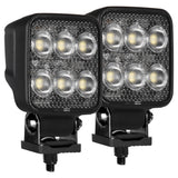3.3-inch Square LED Work Light Pair, 4700 Lumen Each