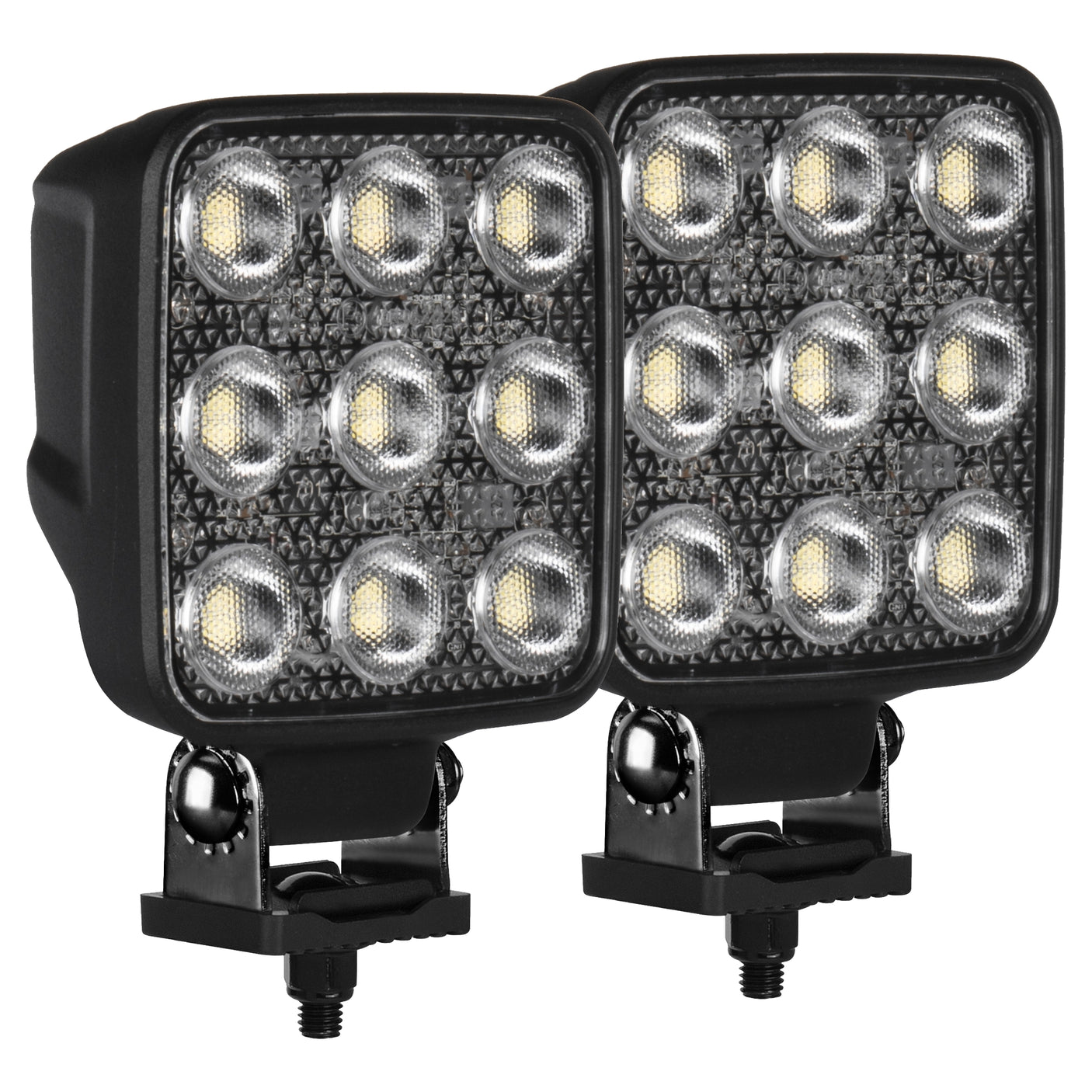 3.9-inch Square LED Work Light Pair, 6237 Lumen Each