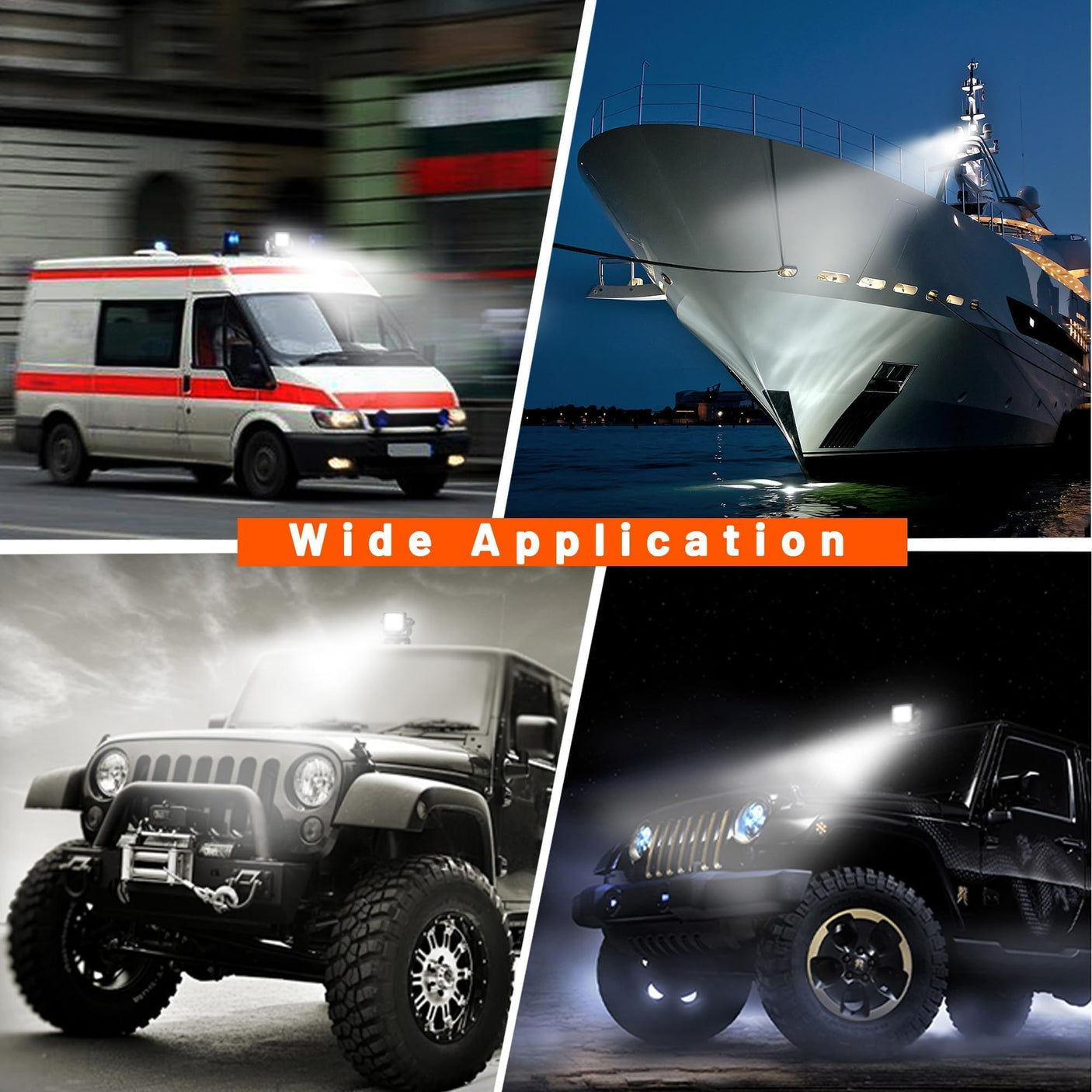 48W 4600 Lumen Wireless Remote Control LED Searchlight