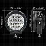 Primelux PX2560 6" Off-Road LED Spot Driving Light with DRL (Pair)