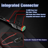 12ft 16 AWG Relay Wiring Harness with On/Off Switch (2-lead) - Model PWH-011602